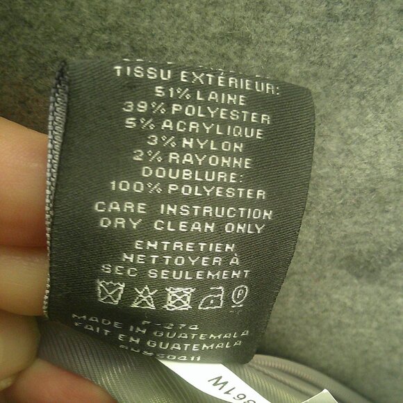 VINCE CAMUTO NWOT Grey Double-Breasted Peacoat XS - Picture 13 of 16